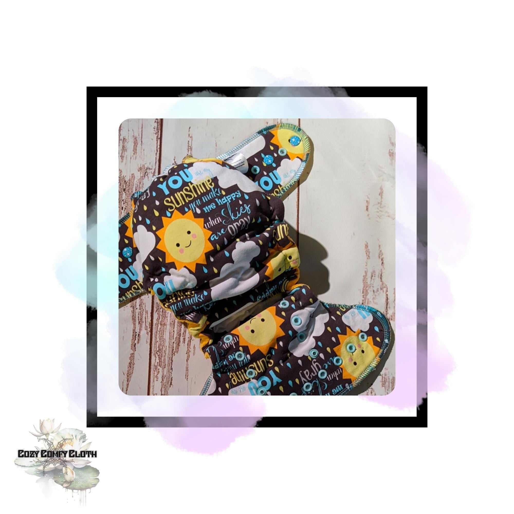 Made To Order One Size Cloth Diaper: YAMS Windpro Fleece Hybrid Fitted Nappy