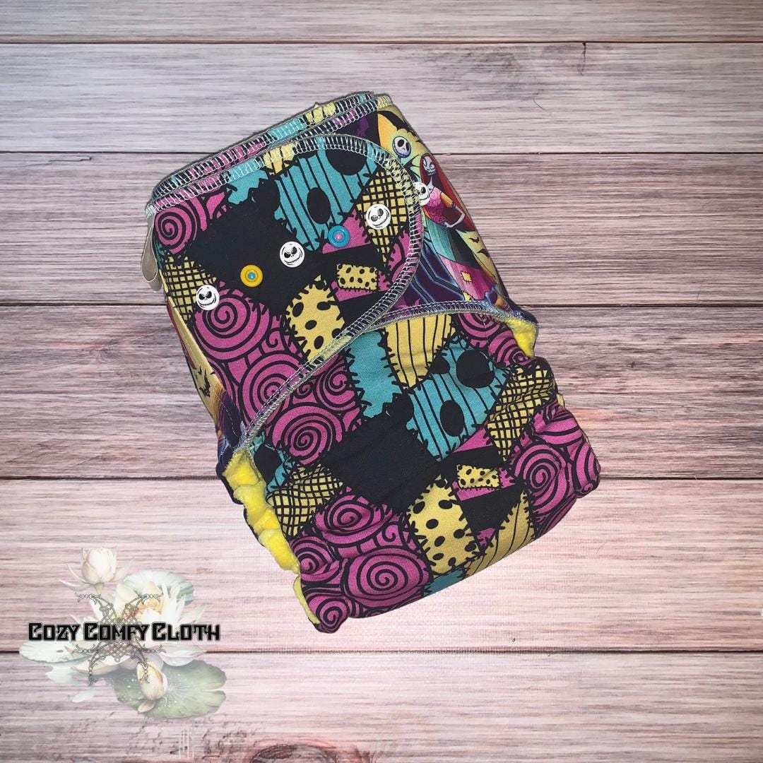 Made to Order Halloween Toddler Cloth Diaper: Windpro Fleece Hybrid Fitted Nappy
