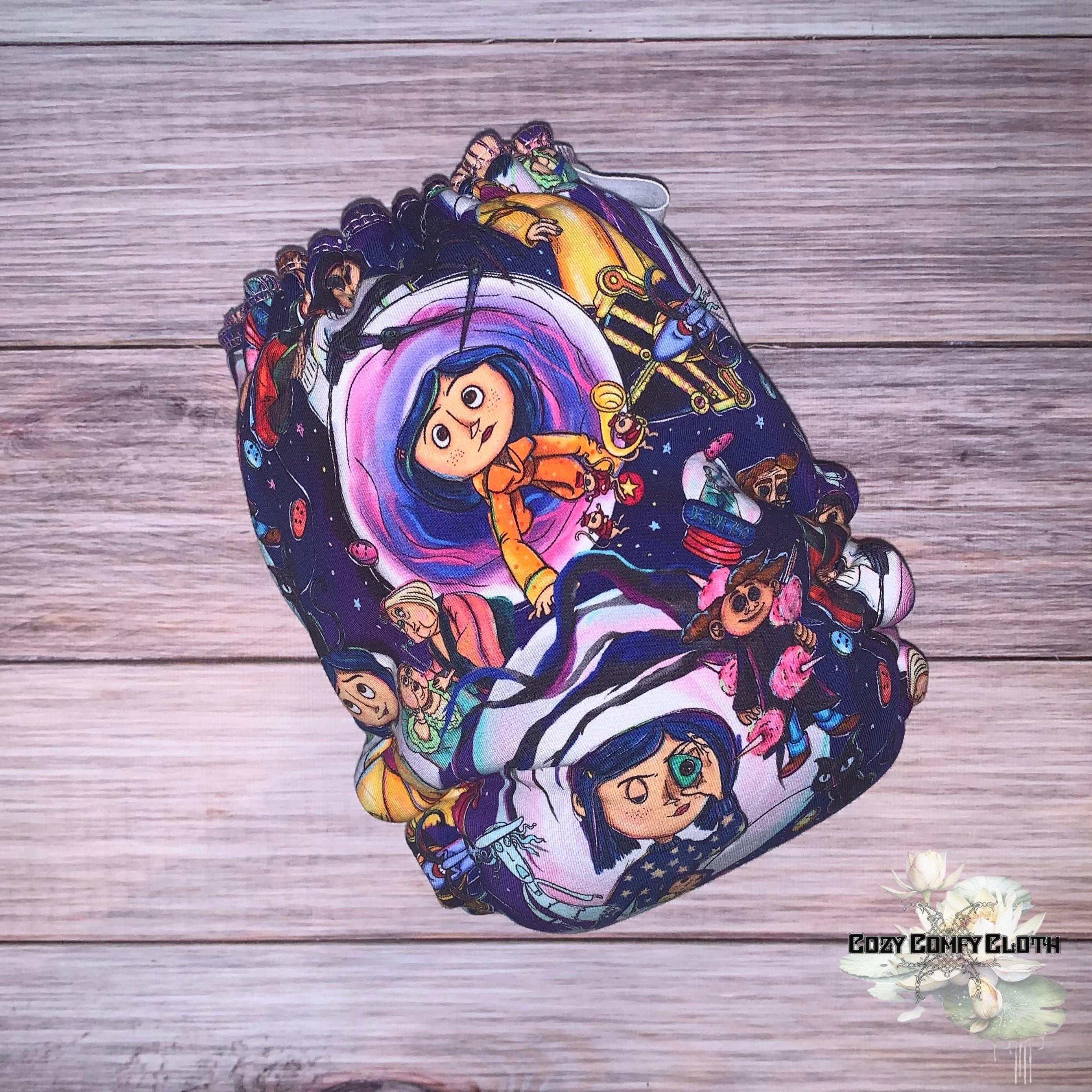 Made to Order Button Girl  Custom Windpro Fleece Cloth Diaper: One Size Hybrid Fitted Nappy