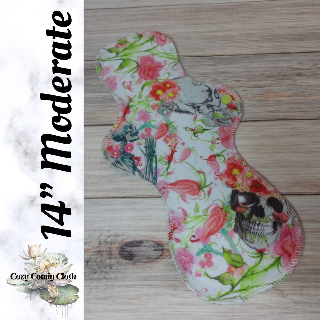 Floral Skulls Cloth Pad