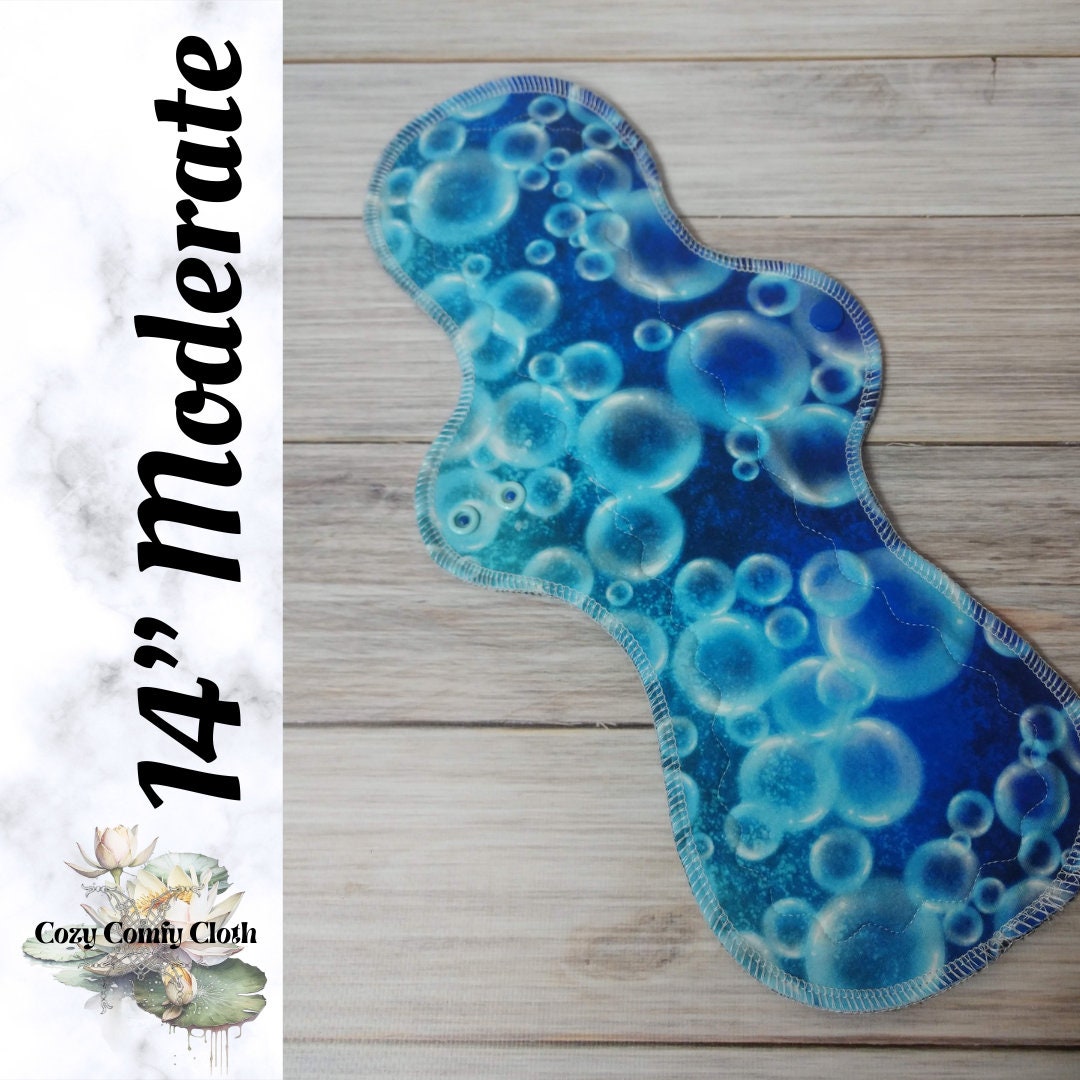 Bubbles Blue Cloth Pad