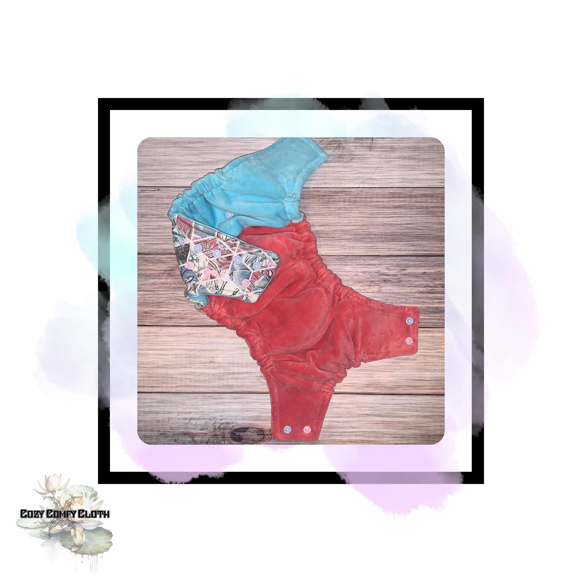 One Size Cloth Diaper Trainer: Cotton Lycra with Pocket, Side Snaps