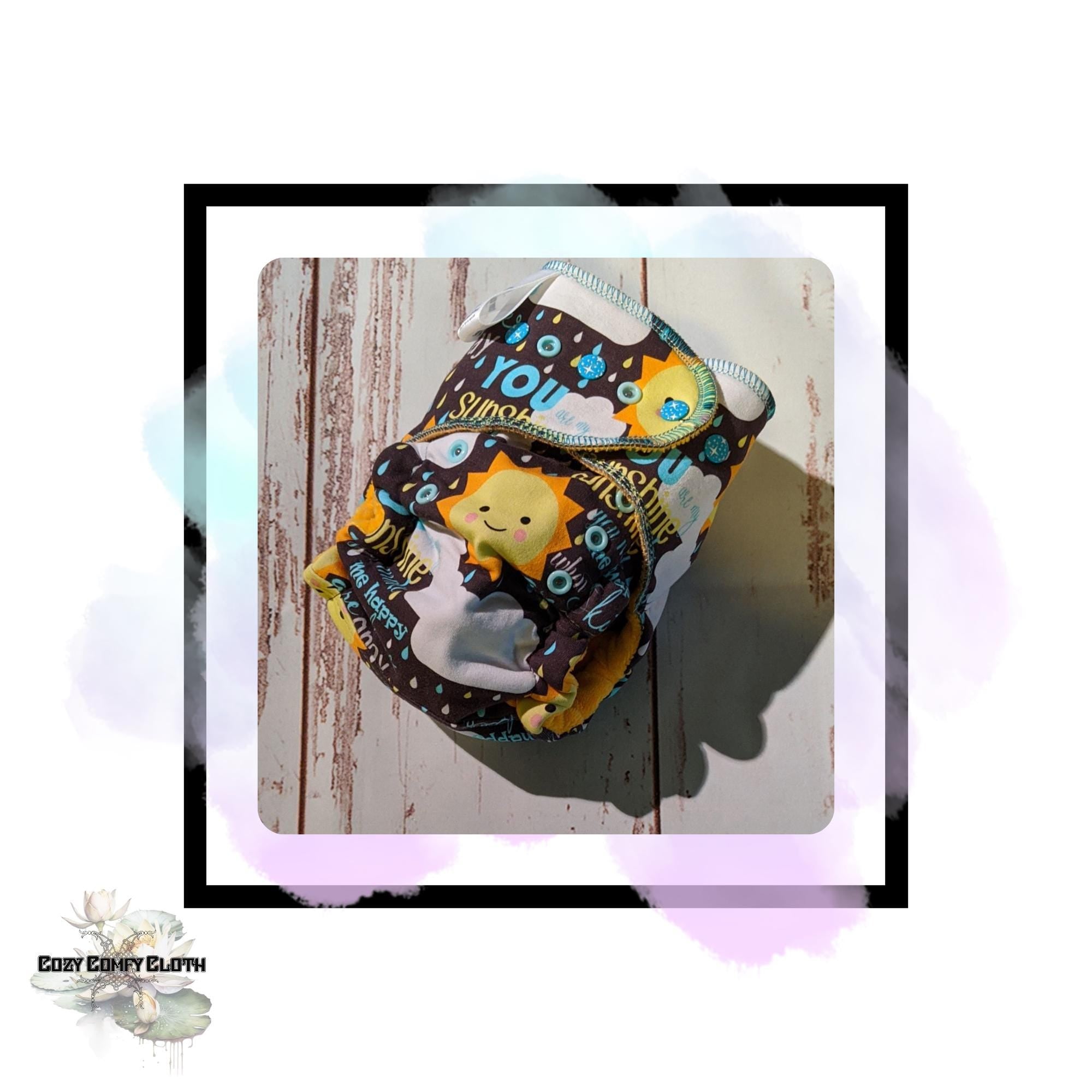 Made To Order One Size Cloth Diaper: YAMS Windpro Fleece Hybrid Fitted Nappy