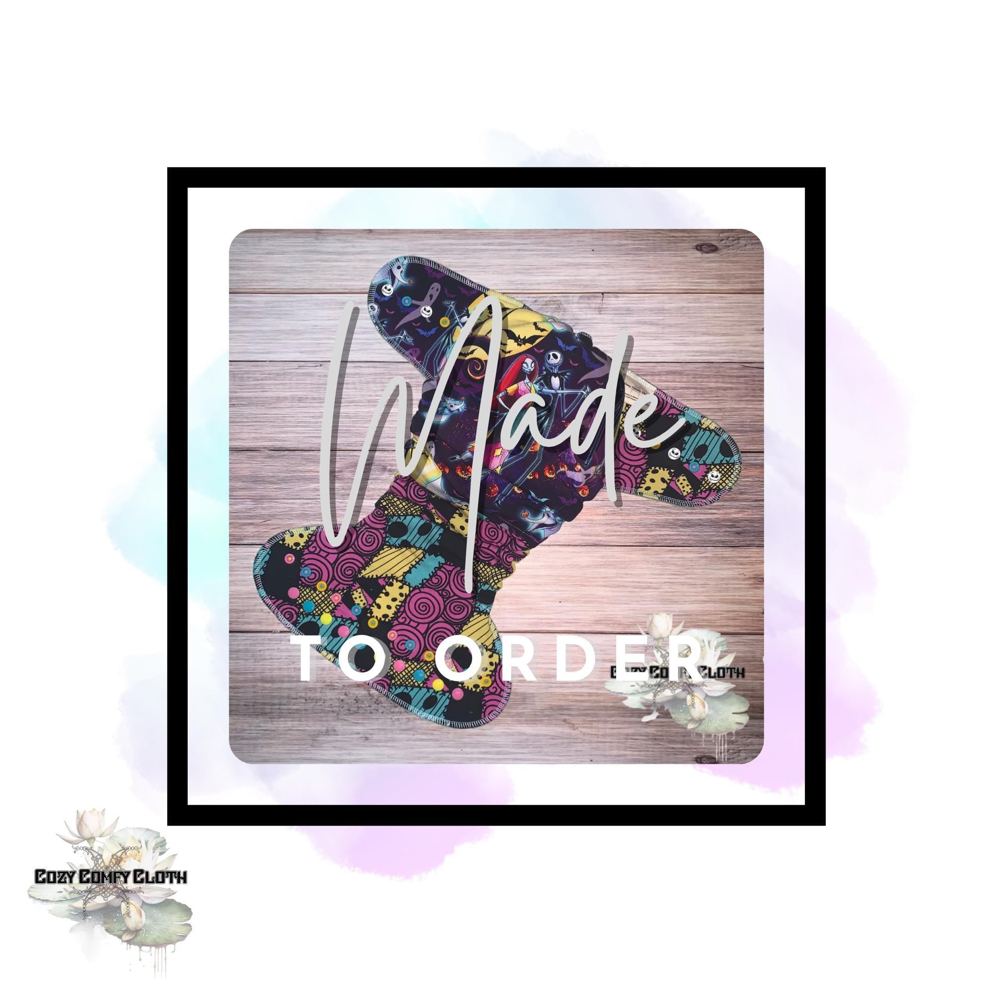 Made to Order Halloween Toddler Cloth Diaper: Windpro Fleece Hybrid Fitted Nappy