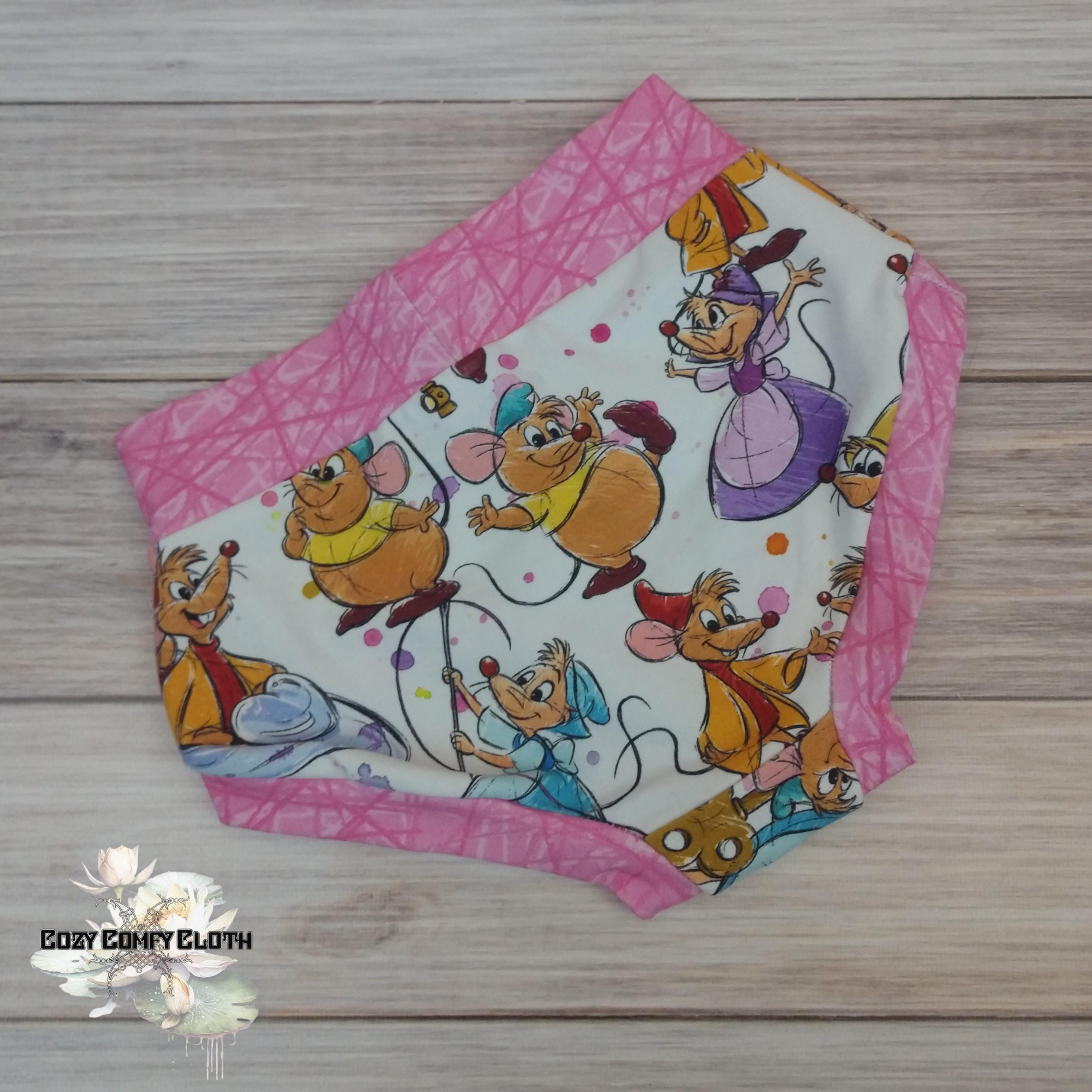 Size 8 Girls Cotton Lycra Underwear: Handmade Kids Briefs