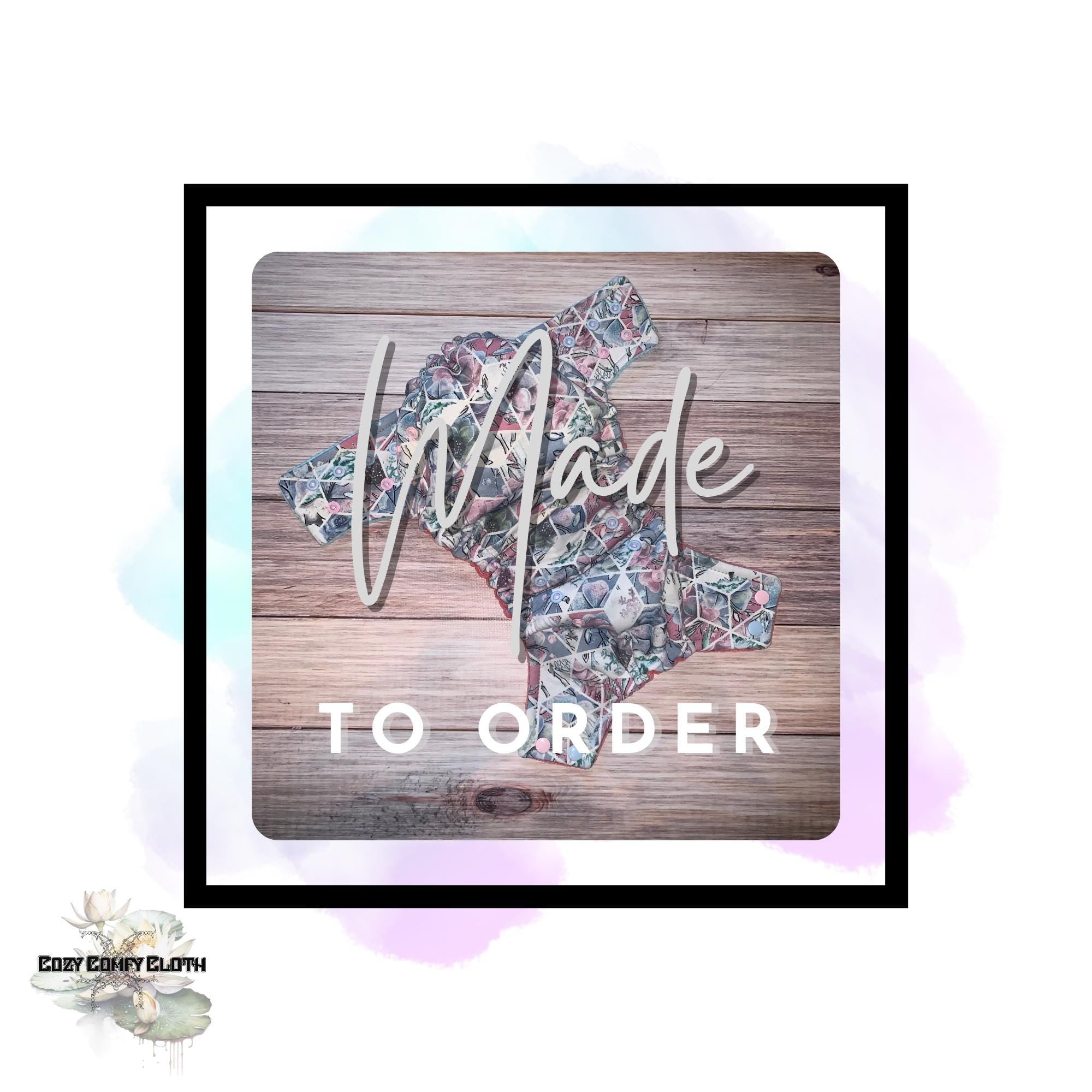 Custom Cotton Lycra Cloth Diaper: One Size Hybrid Trainer