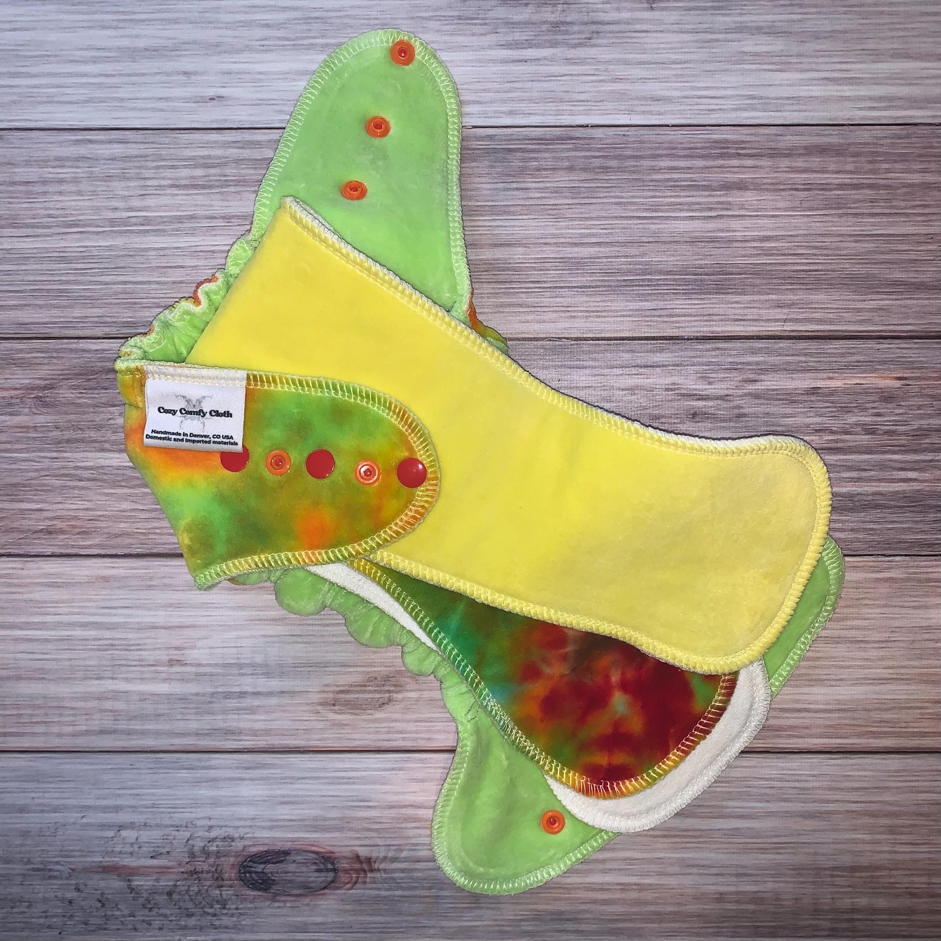 Hand Dyed Bamboo Fleece Fitted Cloth Diaper, Petite Size