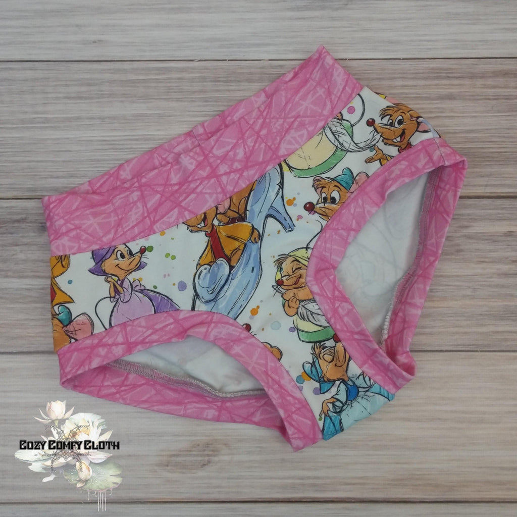 Size 8 Girls Cotton Lycra Underwear: Handmade Kids Briefs