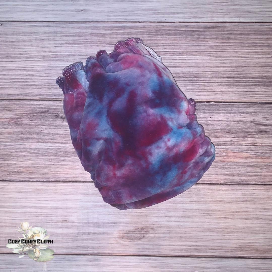 Hand Dyed Bamboo Fleece Cloth Diaper, Petite Fitted Diaper