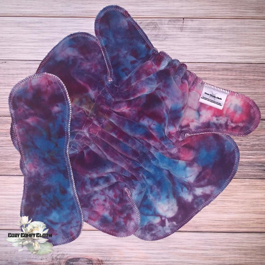 Hand Dyed Bamboo Fleece Cloth Diaper, Petite Fitted Diaper