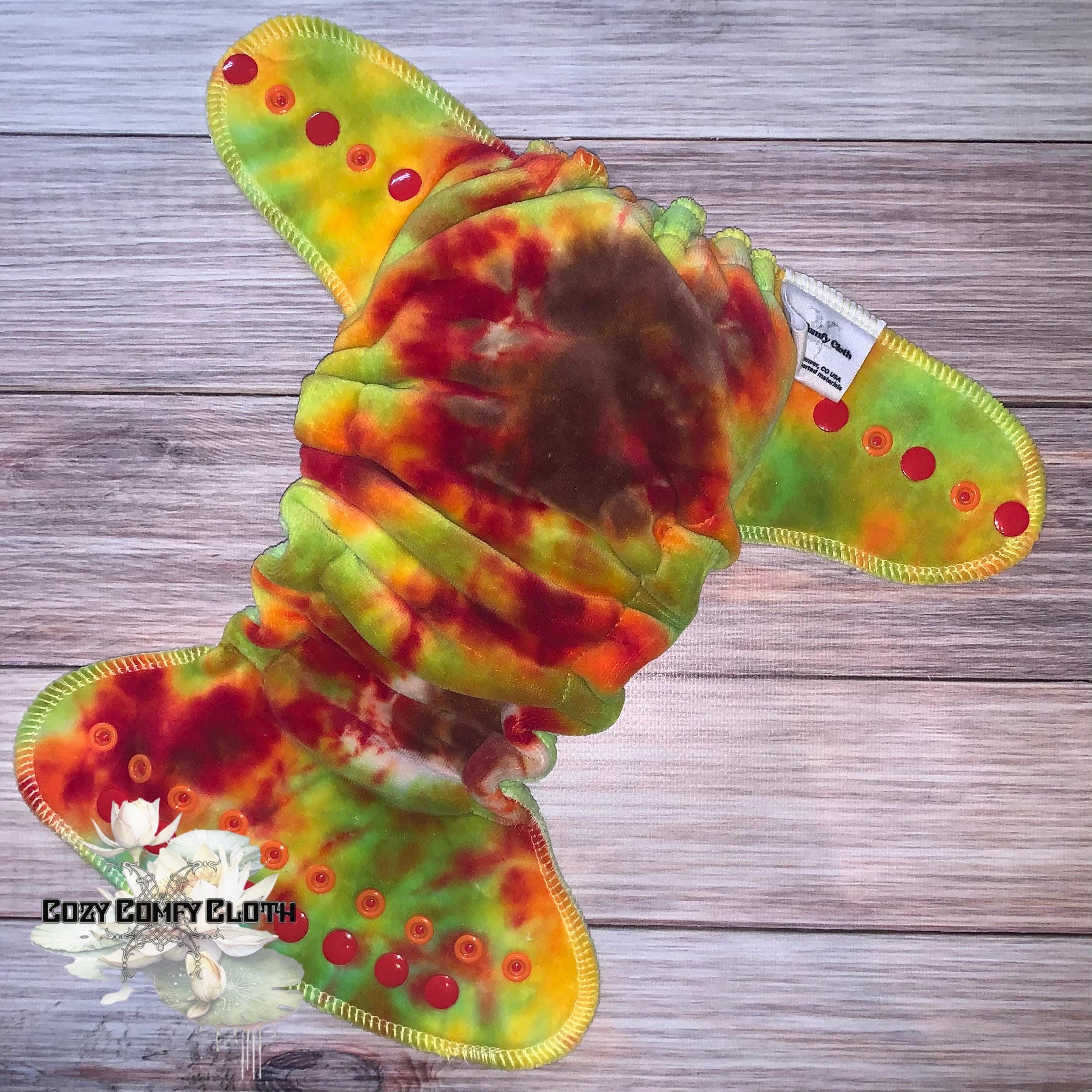 Hand Dyed Bamboo Fleece Fitted Cloth Diaper, Petite Size