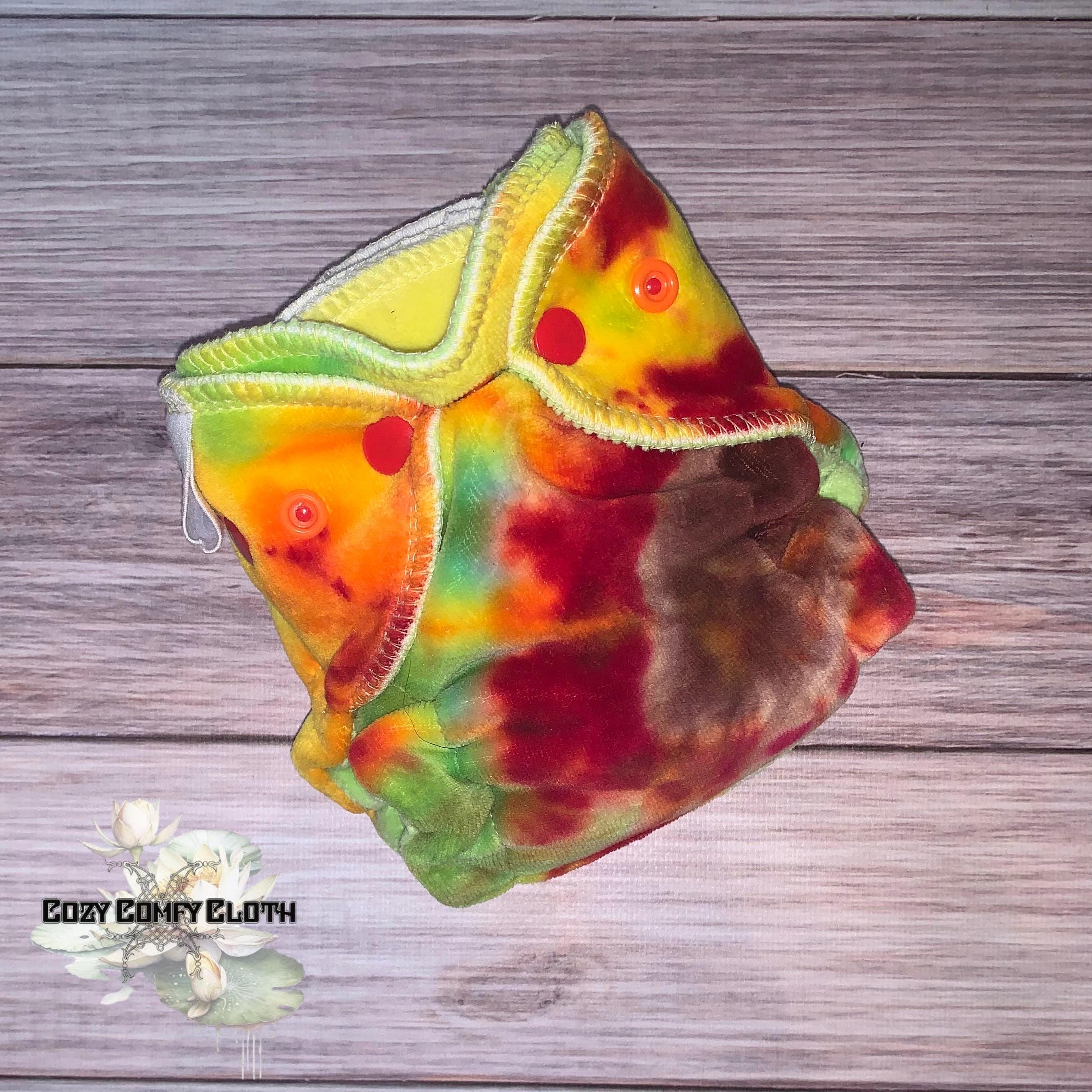 Newborn Hand-Dyed Bamboo Fleece Fitted Cloth Diaper