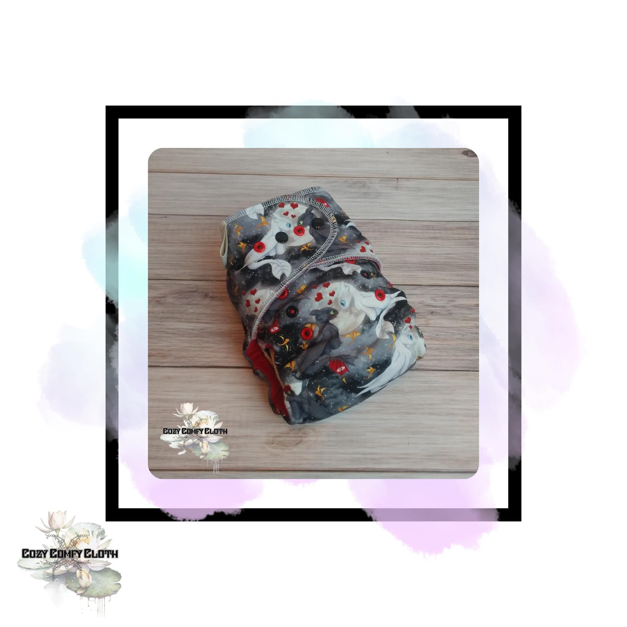 HTTYD Cloth Diaper: Custom One Size, Windpro Fleece Hybrid Fitted