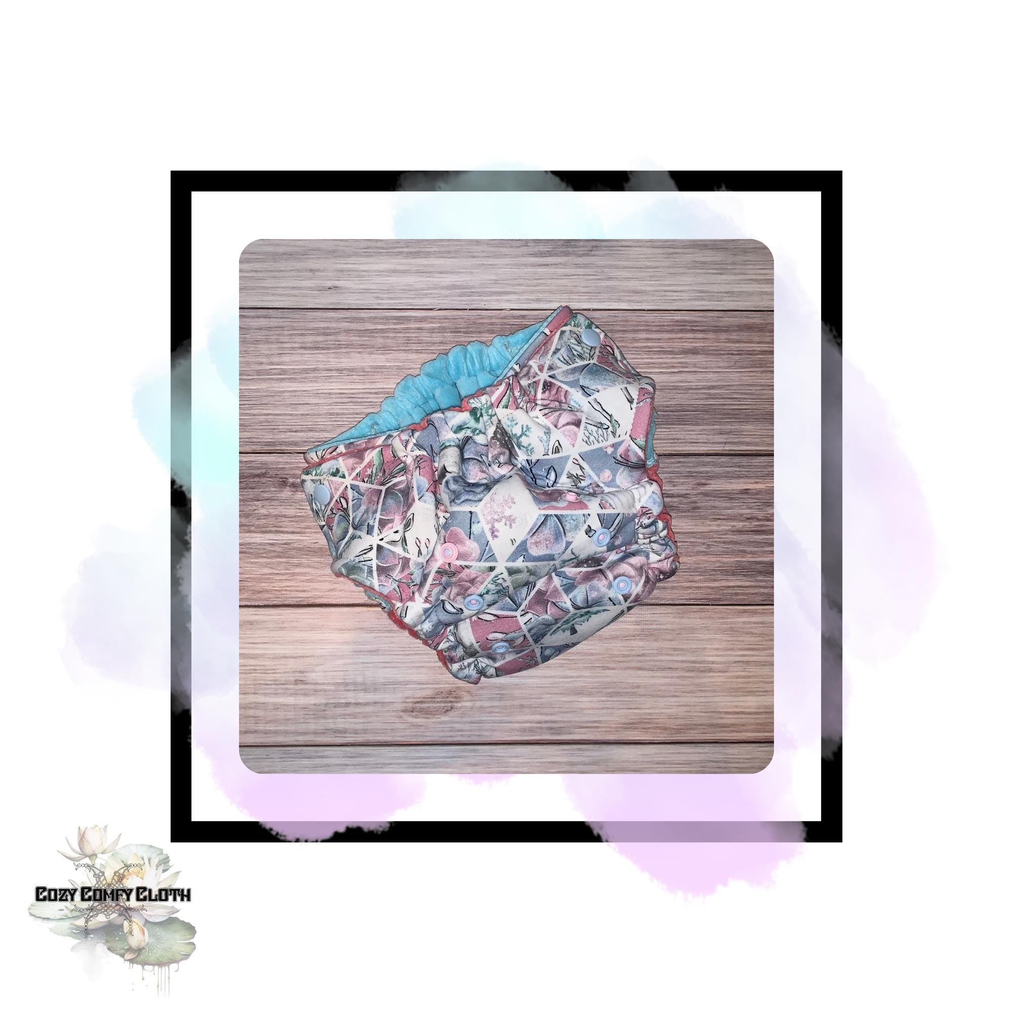 Custom Cotton Lycra Cloth Diaper: One Size Hybrid Trainer