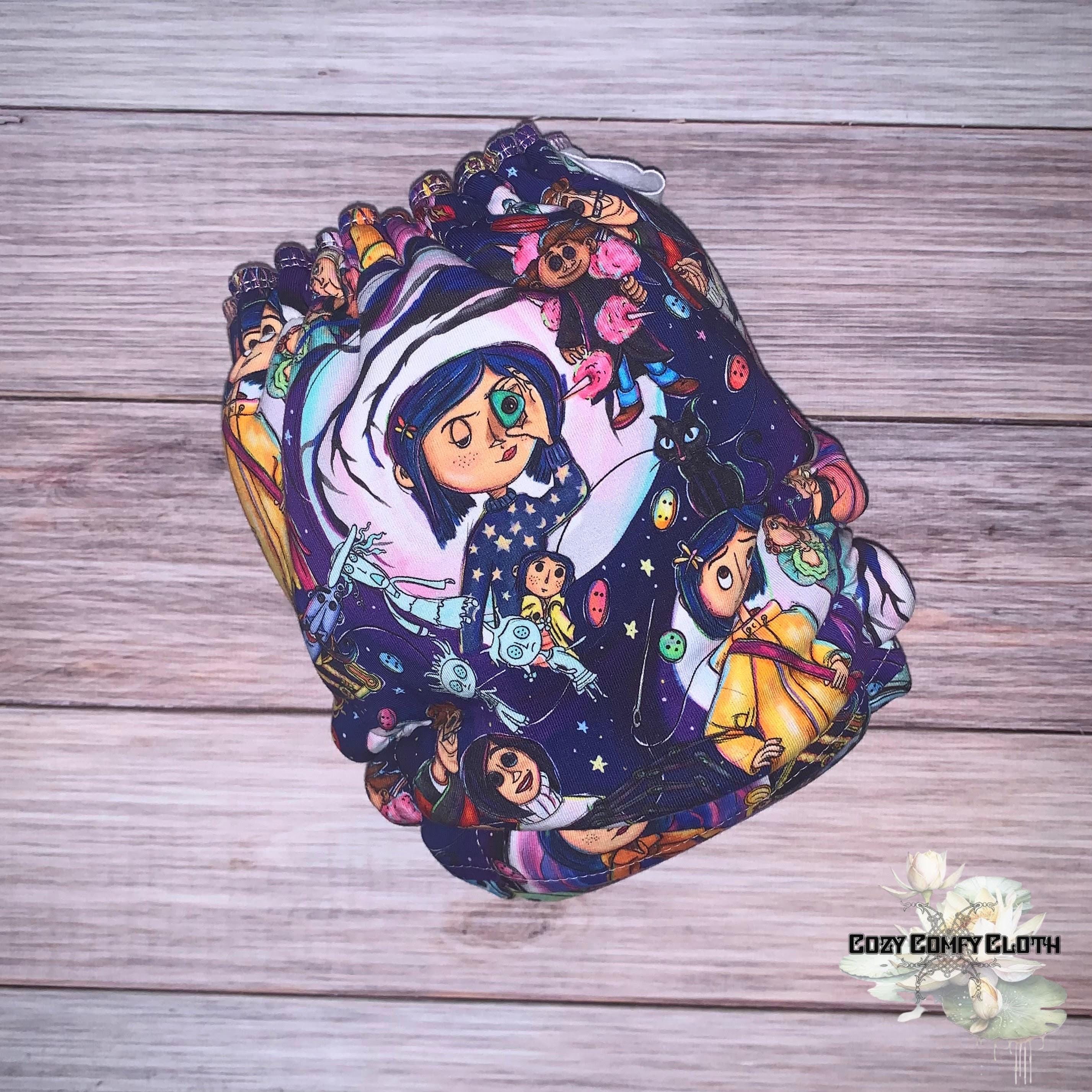 Made to Order Button Girl split Custom Windpro Fleece Cloth Diaper: One Size Hybrid Fitted Nappy