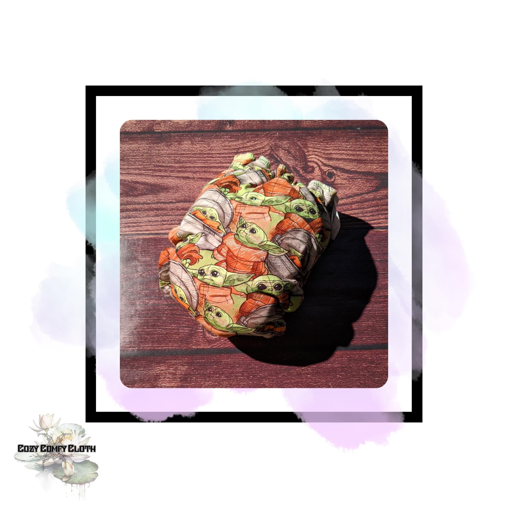 Made-to-Order OS Cloth Diaper: Green Windpro Fleece Hybrid Fitted Nappy