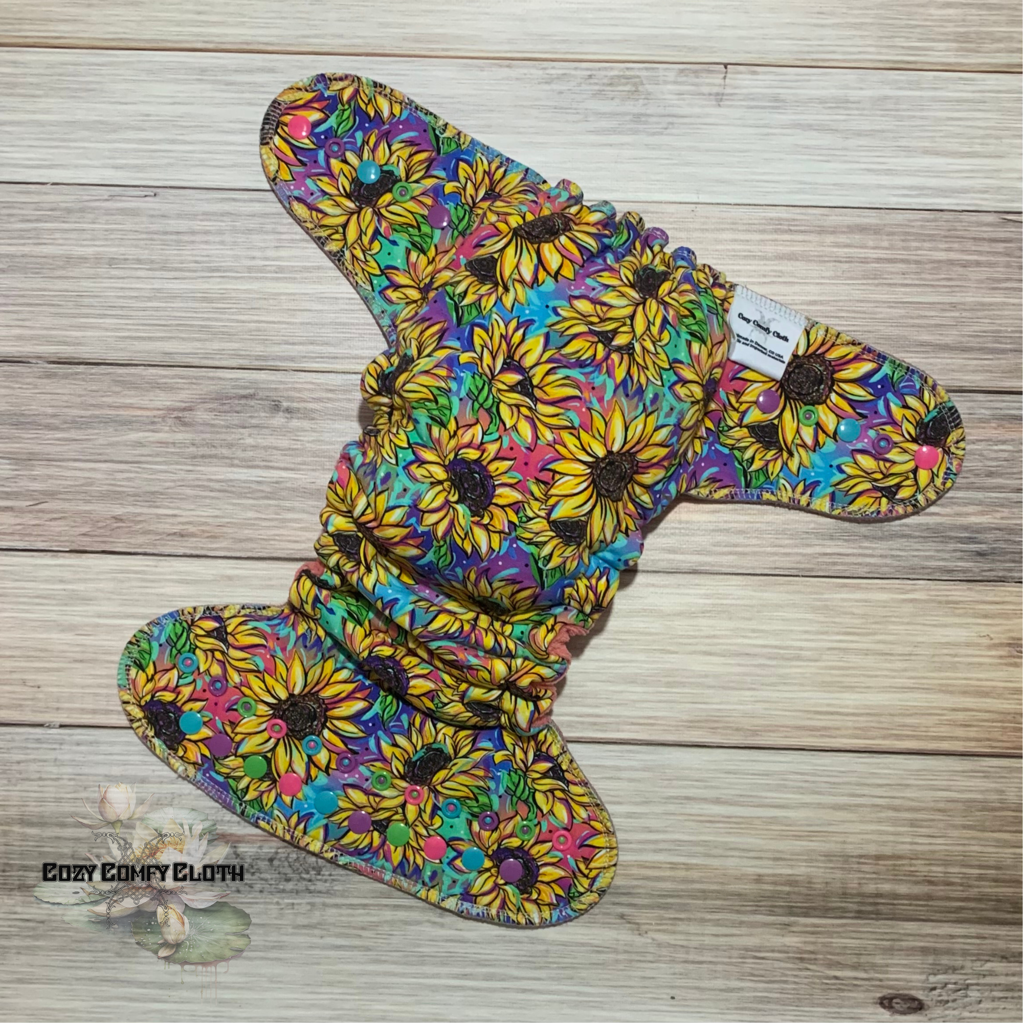 One Size Retro Sunflower